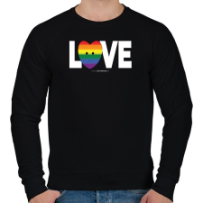 PRINTFASHION LOVE - humanista - LMBT / LMBTQI (130) - Férfi pulóver - Fekete férfi pulóver, kardigán