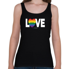 PRINTFASHION LOVE - humanista - LMBT / LMBTQI (130) - Női atléta - Fekete női trikó