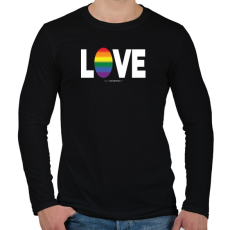PRINTFASHION LOVE - humanista - LMBT / LMBTQI (131) - Férfi hosszú ujjú póló - Fekete