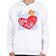 PRINTFASHION Love is in the air - Gyerek kapucnis pulóver - Fehér gyerek pulóver, kardigán