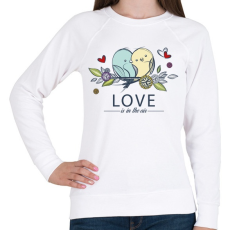 PRINTFASHION Love is in the air - Női pulóver - Fehér
