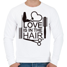 PRINTFASHION Love is in the HAIR - Férfi pulóver - Fehér férfi pulóver, kardigán