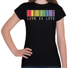 PRINTFASHION Love is love - Női póló - Fekete