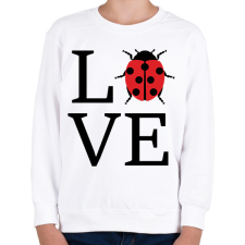 PRINTFASHION Love katicabogár - Gyerek pulóver - Fehér gyerek pulóver, kardigán
