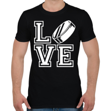 PRINTFASHION Love koronggal - Férfi póló - Fekete férfi póló
