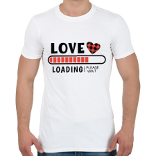 PRINTFASHION Love loading - Férfi póló - Fehér férfi póló