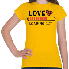 PRINTFASHION Love loading - Női póló - Sárga női póló