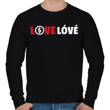 PRINTFASHION LOVE LÓVÉ 2 - Férfi pulóver - Fekete férfi pulóver, kardigán