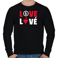 PRINTFASHION LOVE LÓVÉ 3 - Férfi pulóver - Fekete férfi pulóver, kardigán