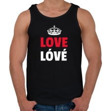 PRINTFASHION LOVE LÓVÉ 5 - Férfi atléta - Fekete atléta, trikó