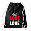 PRINTFASHION LOVE LÓVÉ 5 - Sportzsák, Tornazsák - Fekete