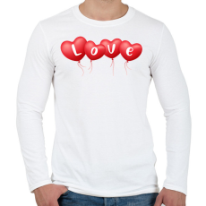 PRINTFASHION Love lufik - Férfi hosszú ujjú póló - Fehér