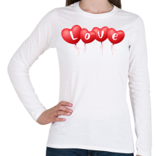 PRINTFASHION Love lufik - Női hosszú ujjú póló - Fehér női póló