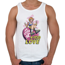 PRINTFASHION Love-manga - szerelem - Férfi atléta - Fehér atléta, trikó