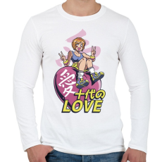 PRINTFASHION Love-manga - szerelem - Férfi hosszú ujjú póló - Fehér