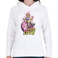 PRINTFASHION Love-manga - szerelem - Női kapucnis pulóver - Fehér