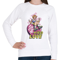 PRINTFASHION Love-manga - szerelem - Női pulóver - Fehér