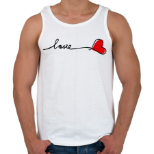 PRINTFASHION Love me - Férfi atléta - Fehér atléta, trikó