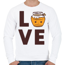 PRINTFASHION Love - Méhész - Férfi pulóver - Fehér férfi pulóver, kardigán