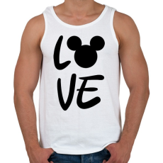 PRINTFASHION Love Mickey - Férfi atléta - Fehér