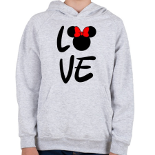 PRINTFASHION Love Minnie - Gyerek kapucnis pulóver - Sport szürke gyerek pulóver, kardigán