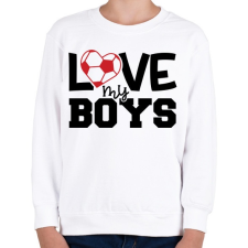 PRINTFASHION Love my boys - Gyerek pulóver - Fehér gyerek pulóver, kardigán