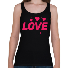 PRINTFASHION Love - Női atléta - Fekete női trikó