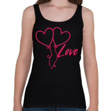 PRINTFASHION Love - Női atléta - Fekete