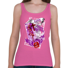 PRINTFASHION LOVE - Női atléta - Rózsaszín női trikó
