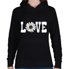 PRINTFASHION Love - Női kapucnis pulóver - Fekete női pulóver, kardigán