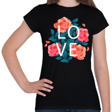 PRINTFASHION Love - Női póló - Fekete