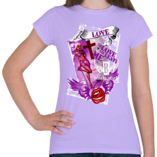 PRINTFASHION LOVE - Női póló - Viola