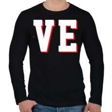 PRINTFASHION Love páros póló szerelmeseknek - Férfi hosszú ujjú póló - Fekete