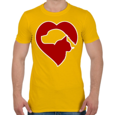 PRINTFASHION Love pets  - Férfi póló - Sárga