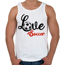 PRINTFASHION Love Soccer - Férfi atléta - Fehér atléta, trikó