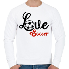 PRINTFASHION Love Soccer - Férfi pulóver - Fehér férfi pulóver, kardigán