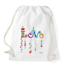 PRINTFASHION Love - Sportzsák, Tornazsák - Fehér tornazsák