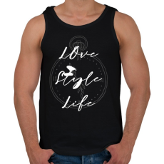 PRINTFASHION love style life - Férfi atléta - Fekete