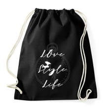 PRINTFASHION love style life - Sportzsák, Tornazsák - Fekete tornazsák