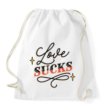 PRINTFASHION Love sucks - Sportzsák, Tornazsák - Fehér tornazsák