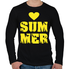 PRINTFASHION Love summer - Férfi hosszú ujjú póló - Fekete férfi póló