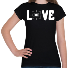 PRINTFASHION Love szemvizsgálat  - Női póló - Fekete női póló