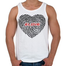PRINTFASHION Love szív - Férfi atléta - Fehér atléta, trikó