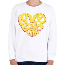 PRINTFASHION Love szív - Gyerek pulóver - Fehér