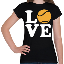 PRINTFASHION Love Tennis - Női póló - Fekete női póló