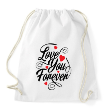 PRINTFASHION Love u 4ever - Sportzsák, Tornazsák - Fehér tornazsák
