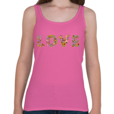 PRINTFASHION LOVE virág - Női atléta - Rózsaszín