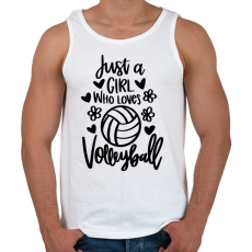 PRINTFASHION Love volleyall - Férfi atléta - Fehér