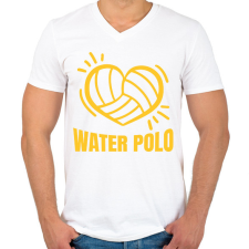 PRINTFASHION Love water polo - Férfi V-nyakú póló - Fehér férfi póló