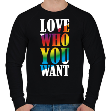 PRINTFASHION Love who you want - Férfi pulóver - Fekete férfi pulóver, kardigán